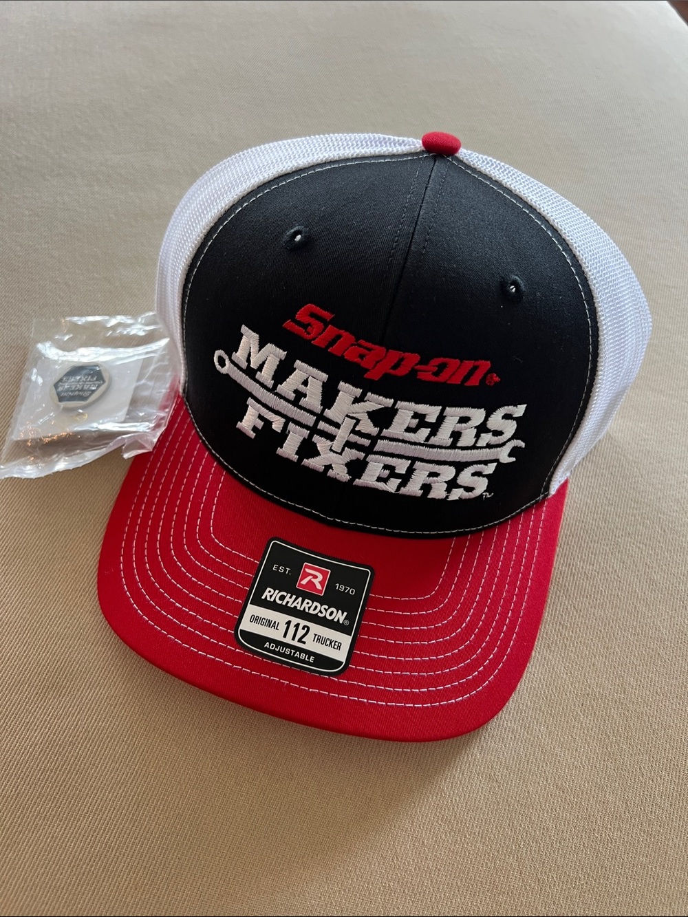 Snap-On Trucker Hat and Pin